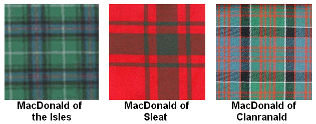 the MacDonald Clan Tartans