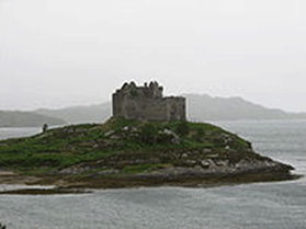 Castle Tioram on the shores of Loch Moidart, seat of the MacDonald Clan of Clanranald