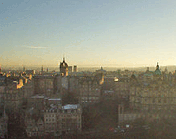 The crown St Giles on the Edinburgh skyline